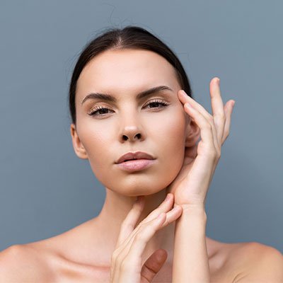 Retrato de mujer con piel perfecta